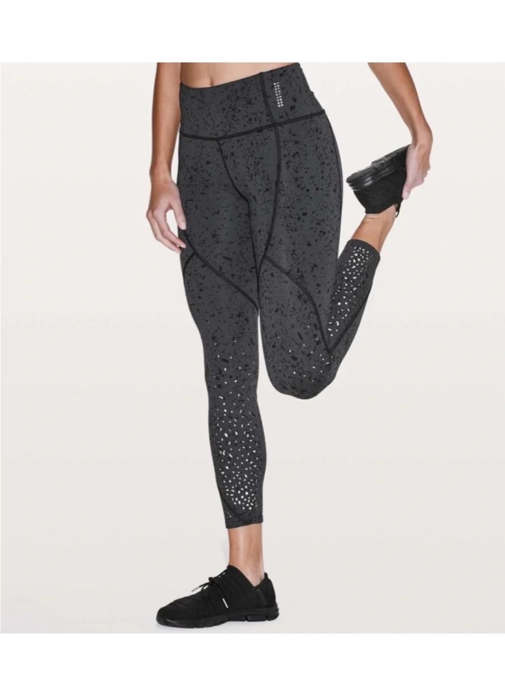 Lululemon To The Beat Tight Reflective 24" X SoulCycle Splatter Obsidian Black